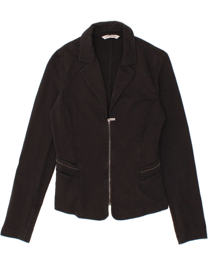 PENNY BLACK Womens Blazer Jacket UK 8 Small  Black Cotton Vintage Penny Black and Second-Hand Penny Black from Messina Hembry 