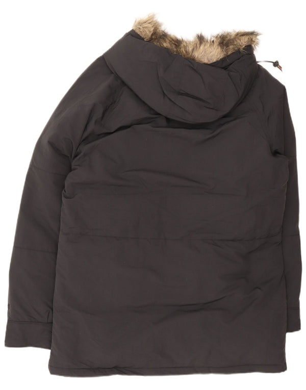 Cappotto imbottito con cappuccio da uomo Levi's UK 38 medio nero in poliammide