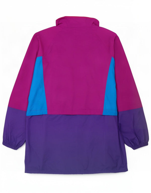 Vintage Mens Hooded Rain Jacket UK 40 Large Multicoloured Colourblock Nylon