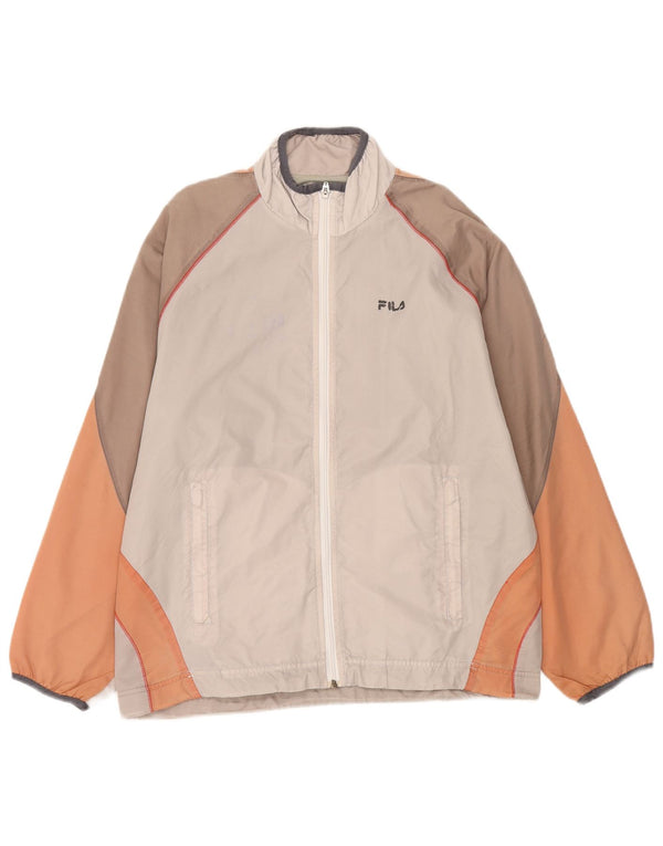 Fila Hombre Chándal Top Chaqueta Small Beige Colorblock Poliamida