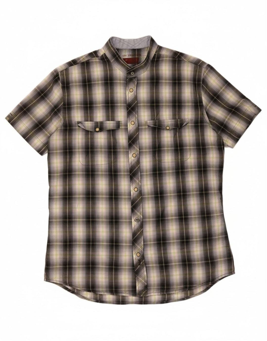 LEVI'S Mens Short Sleeve Shirt Medium Black Check