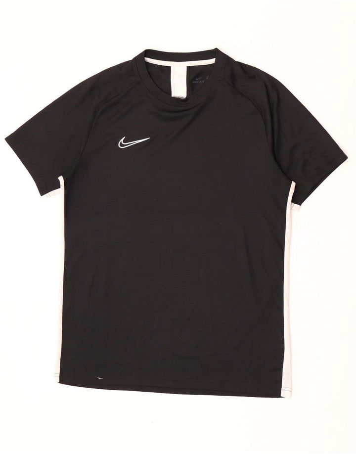 Nike Mens Dri Fit T-Shirt Top Large Black Colourblock