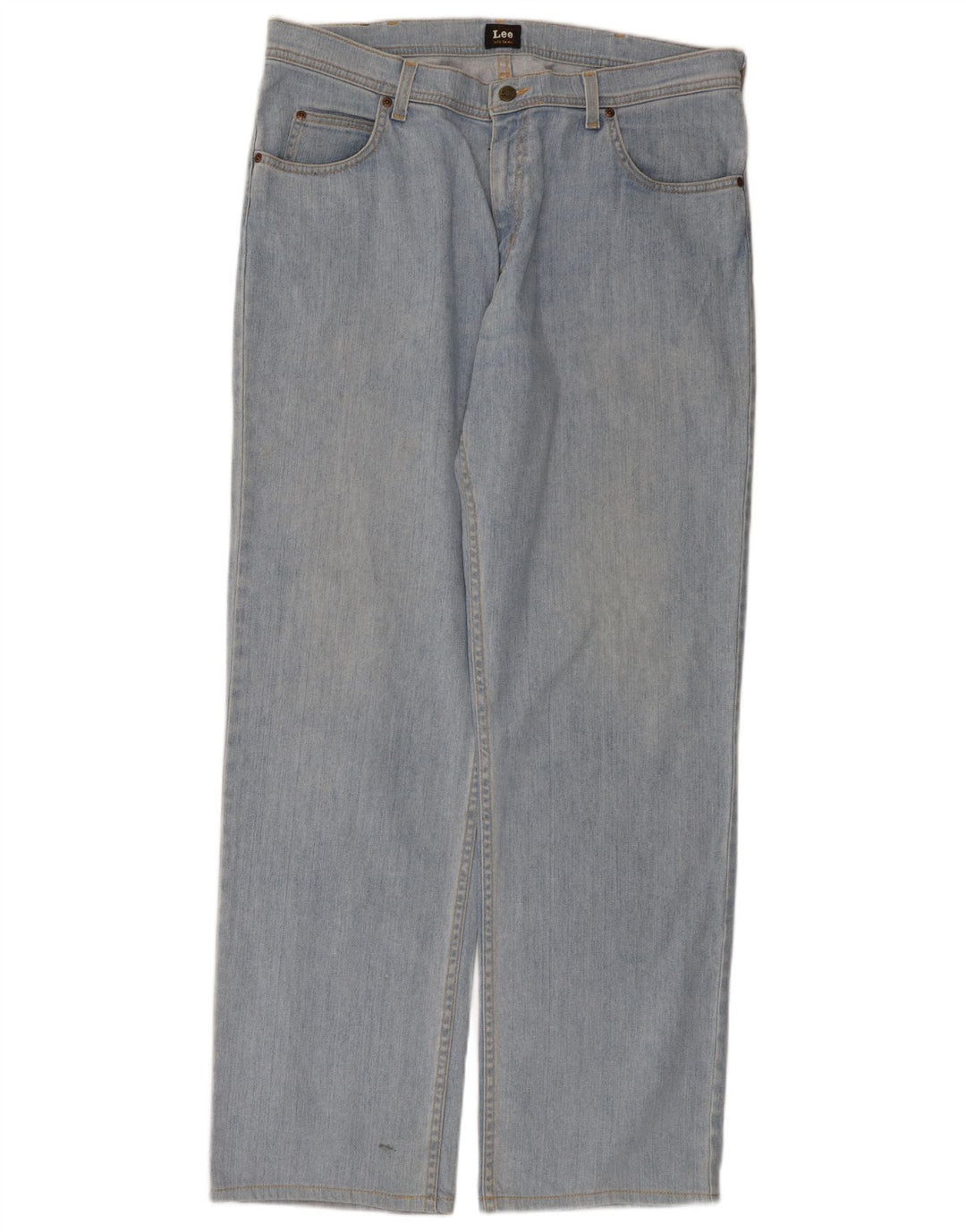 Lee Mens Brooklyn Straight Jeans W38 L34 Blue Cotton