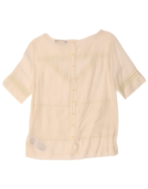 Levi's Chemisier surdimensionné à manches courtes pour femme US 0 XS Blanc rayé