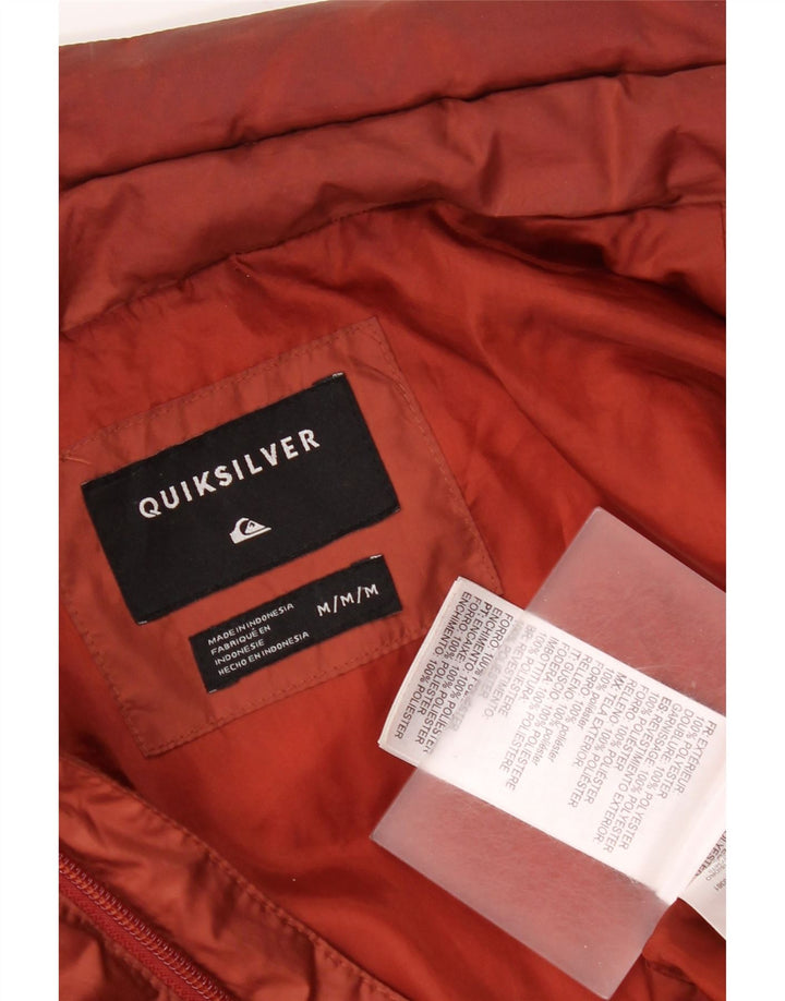 Quiksilver Mens Padded Jacket UK 38 Medium Brown Polyester