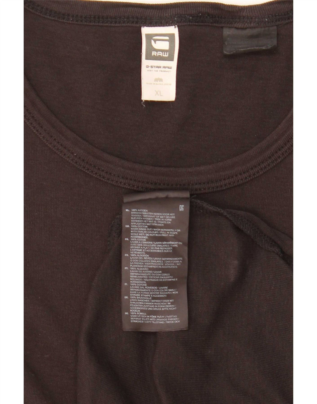 G-Star Homme Top Manches Longues XL Noir Coton