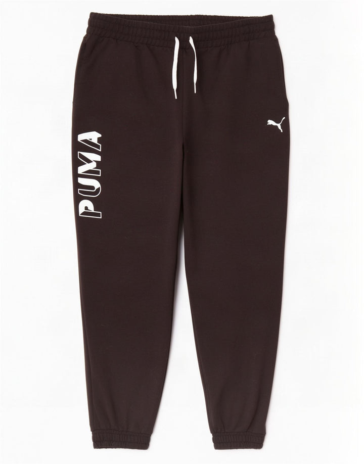 Puma Mens Graphic Tracksuit Trousers Joggers XL Black Polyester