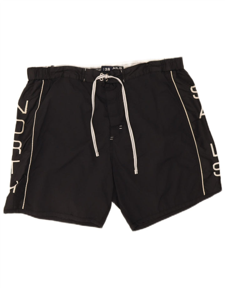 Pantaloncini da bagno grafici da uomo North Sails XL neri in poliammide