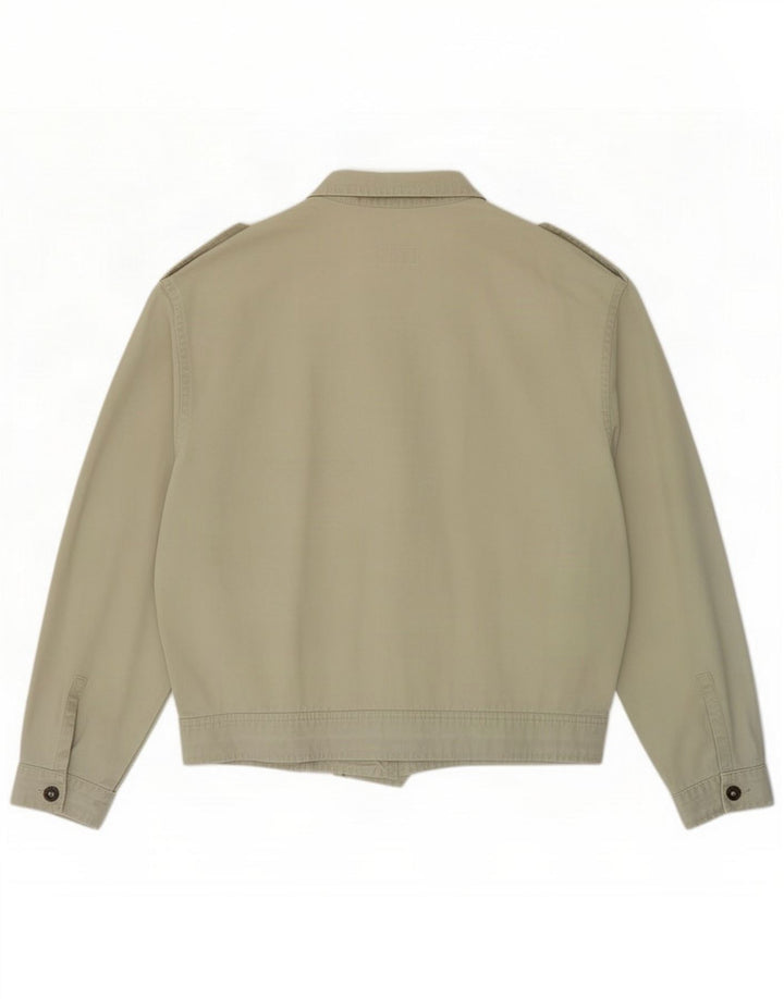 Benetton Mens Military Bomber Jacket IT 48 Medium Green