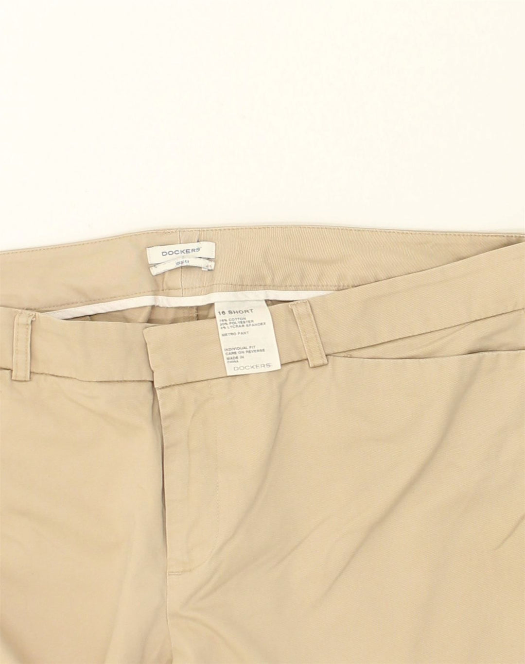 DOCKERS Womens Straight Casual Trousers US 16 2XL W37 L30 Beige Cotton | Vintage Dockers | Thrift | Second-Hand Dockers | Used Clothing | Messina Hembry 