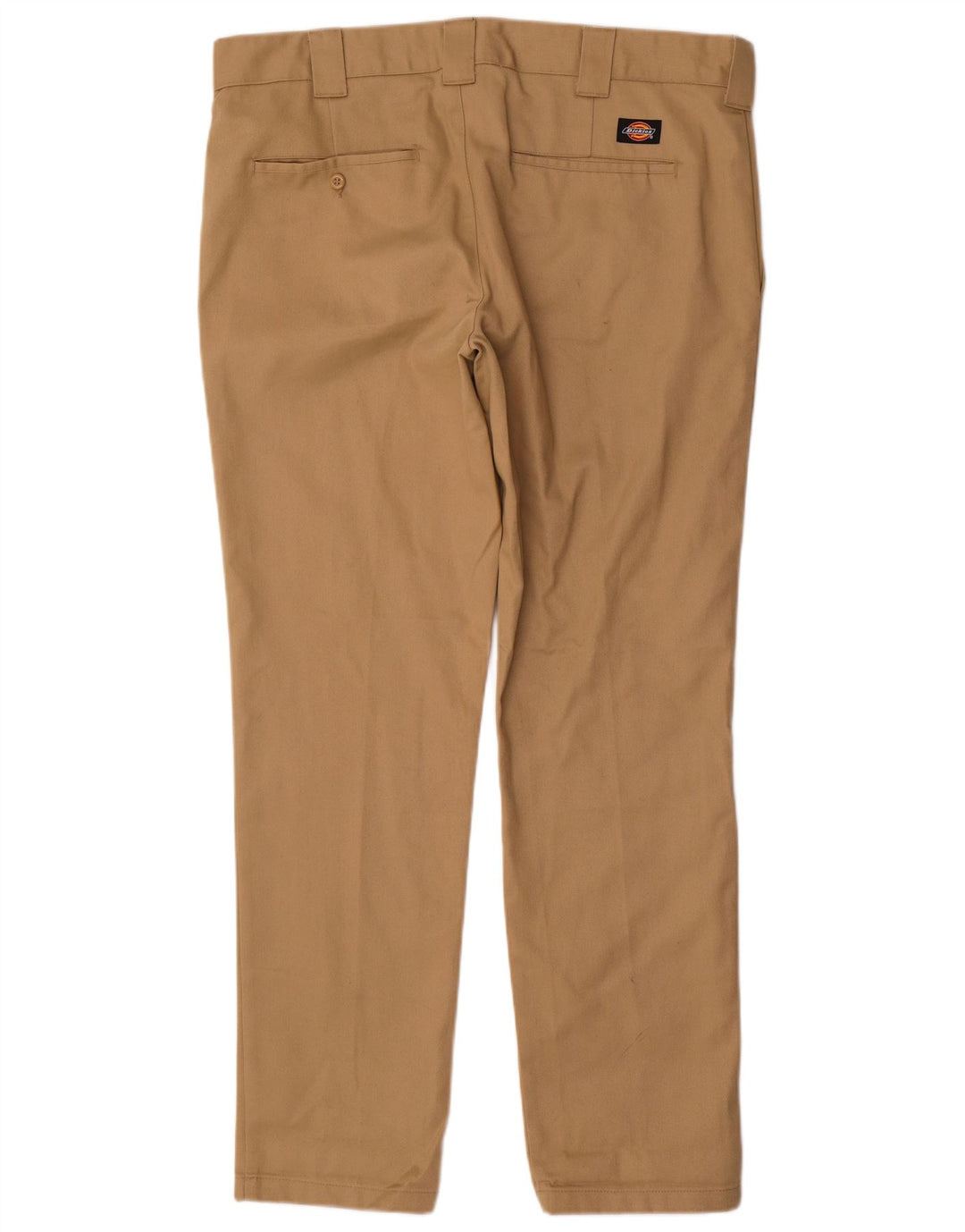 Dickies Mens Slim Fit Chino Trousers W36 L32 Beige Polyester