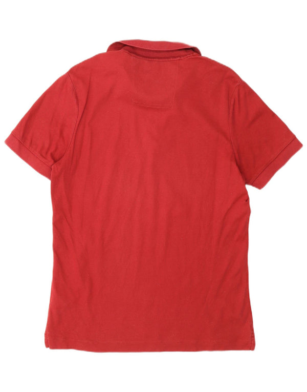 Męska koszulka polo Calvin Klein Jeans z grafiką, mała, bordowa, bawełniana