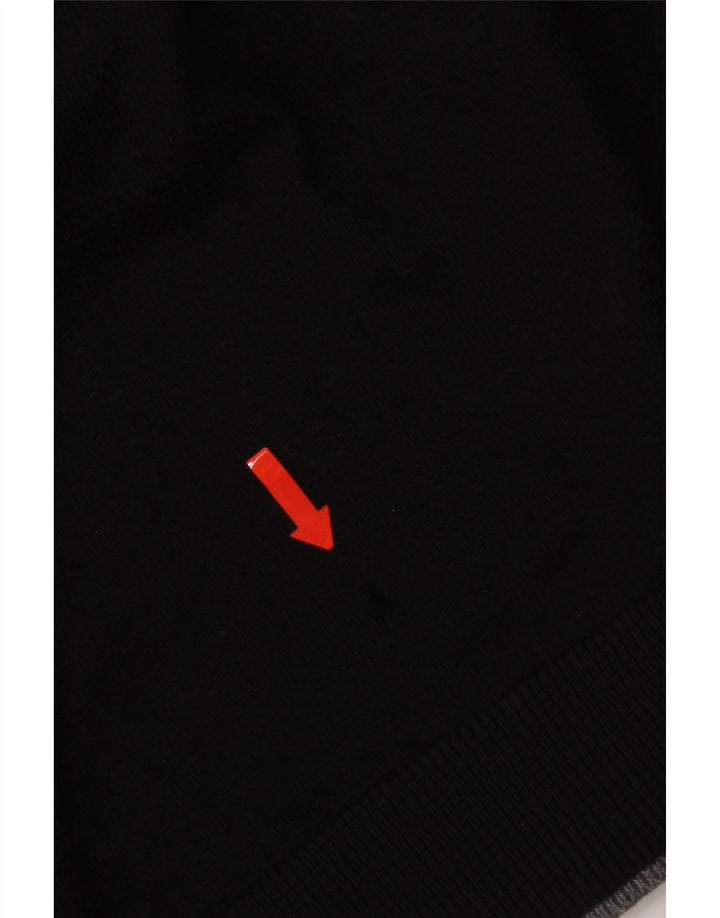Musto Herren-Pullover mit V-Ausschnitt, mittelschwarz, Baumwolle
