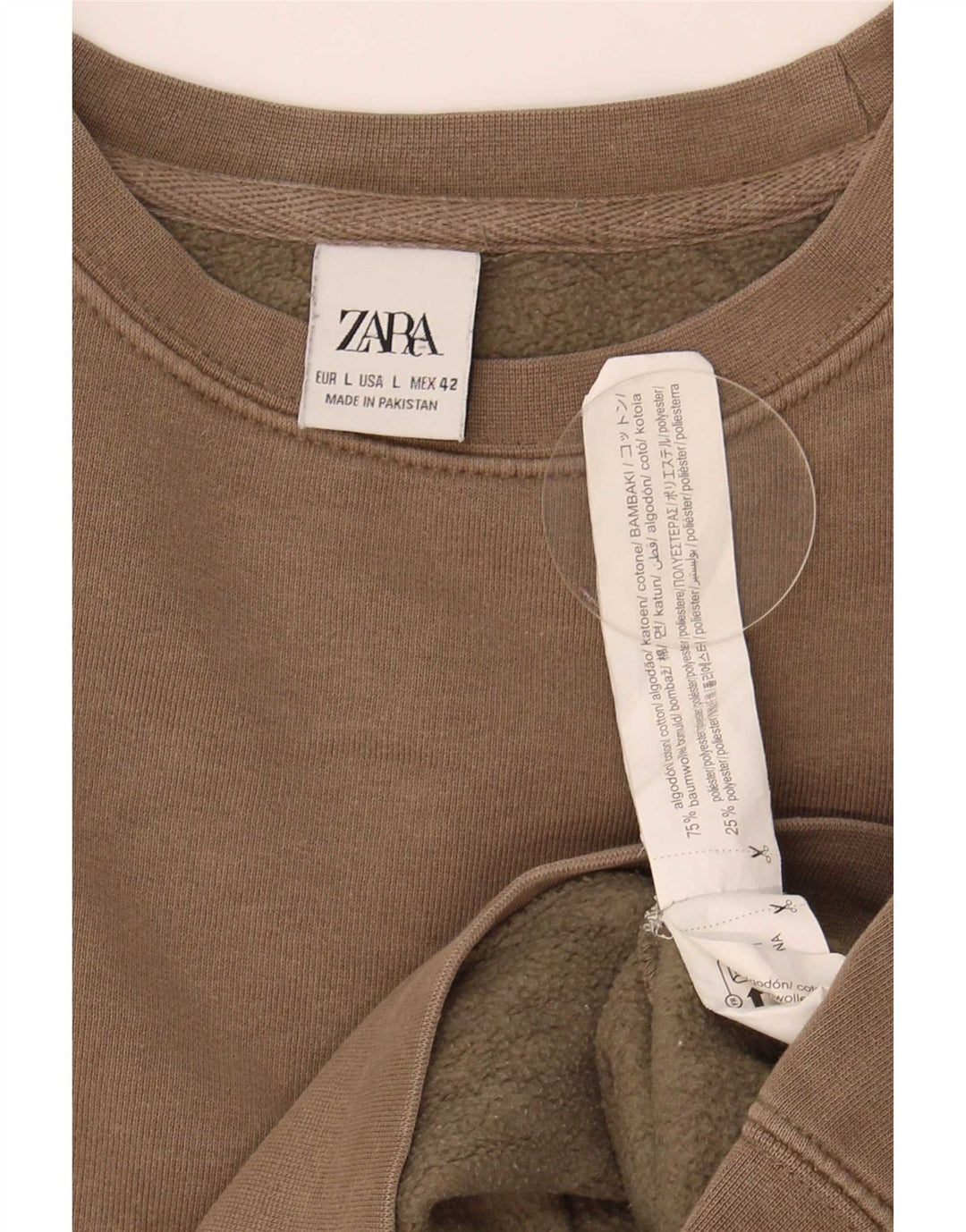 Zara Sweat-shirt pour homme en coton marron Taille L