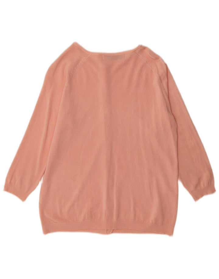 Zara Womens Cardigan Sweater UK 16 Large Pink