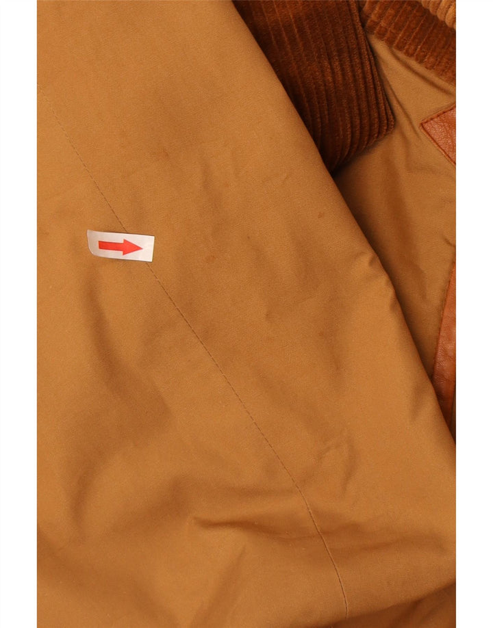 Vintage Womens Overcoat UK 16 Large Brown Colourblock