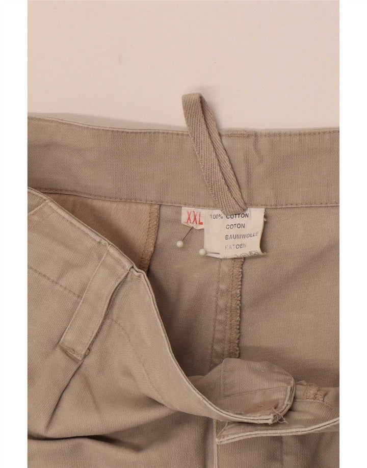 Vintage Herre Cargo Shorts 2XL W38 Grå Bomuld