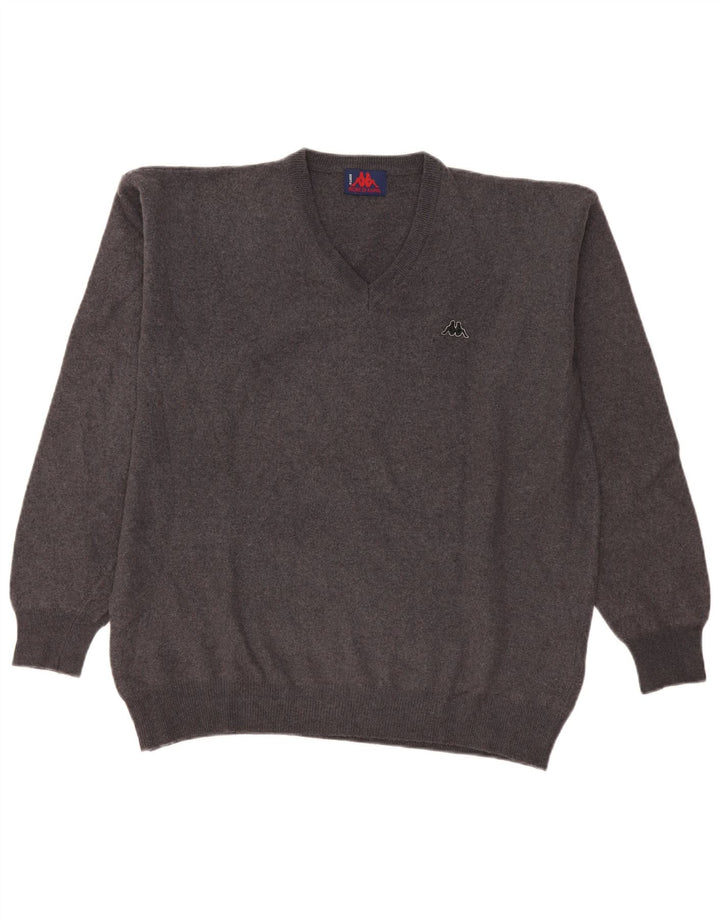 Kappa Herre V-hals sweater Stor grå uld