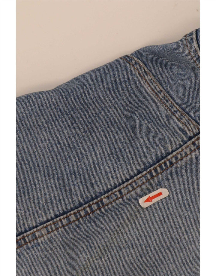 Giacca Jeans Uomo Benetton IT 46 Small Blu Cotone