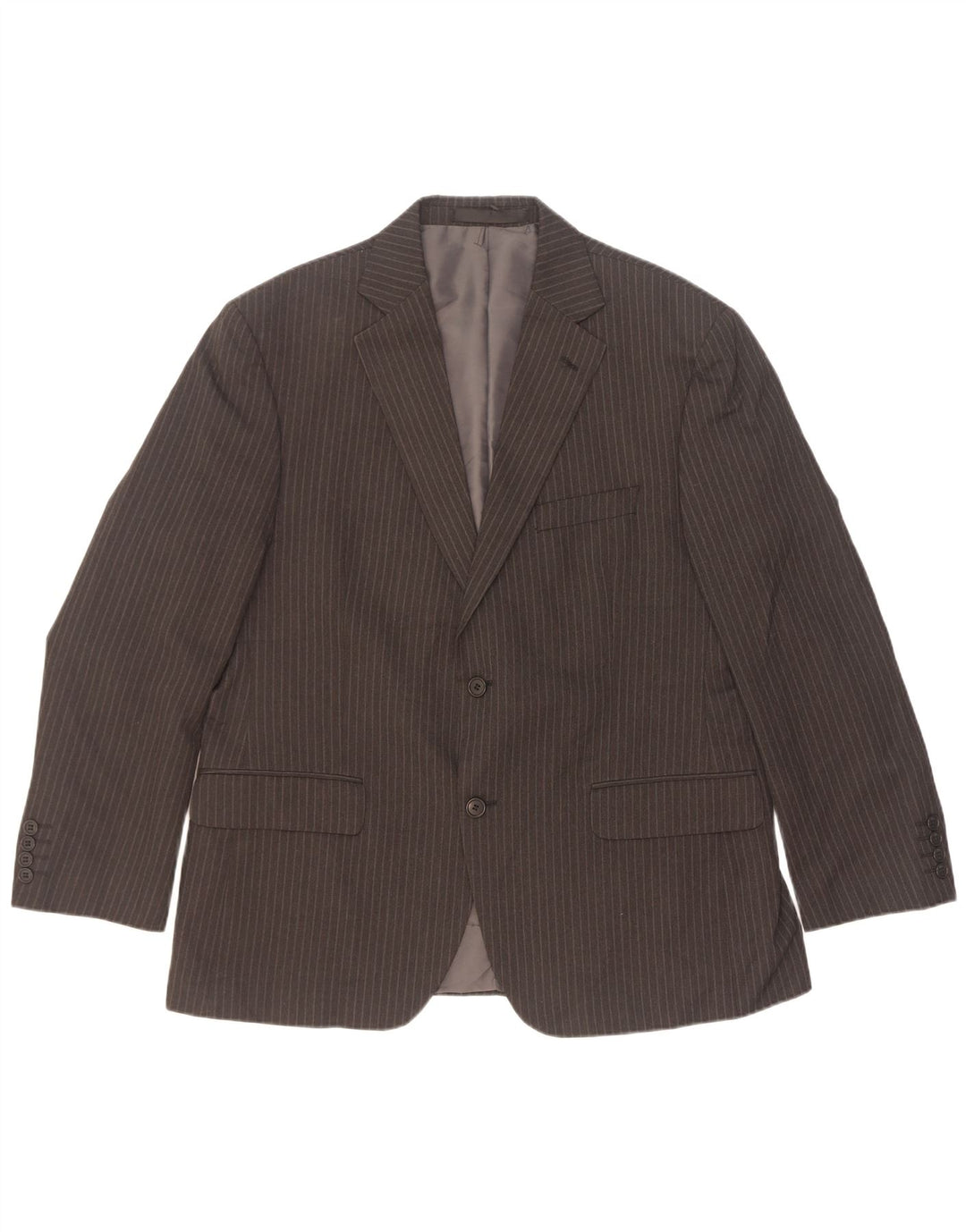 Marks & Spencer Ανδρικό σακάκι 2 κουμπιών UK 42 Large Grey Pinstripe
