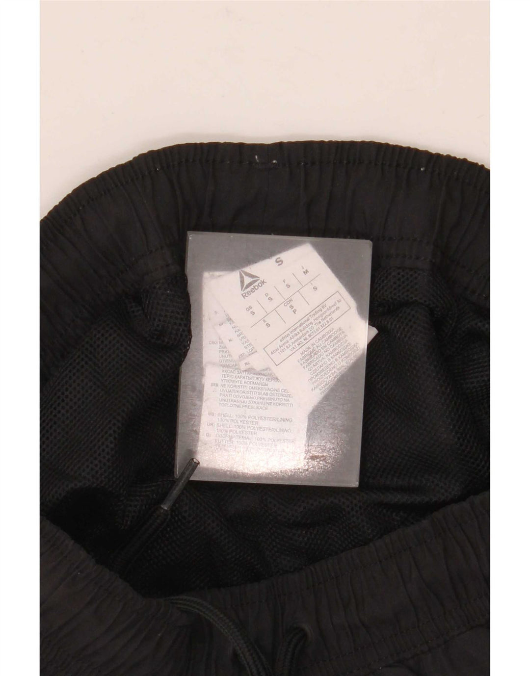 Reebok Mens Graphic Sport Shorts Small Black Polyester