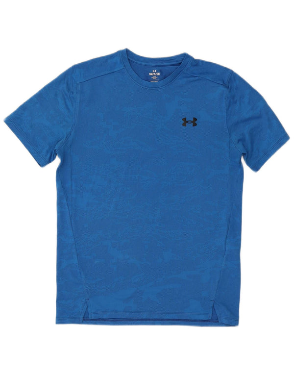 Under Armour Herre T-Shirt Top Lille Blå Camouflage Polyester