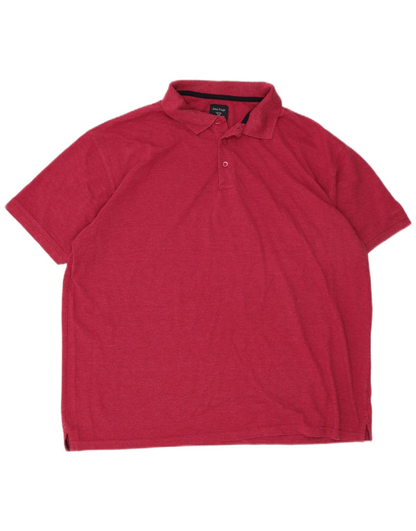 Pringle Mens Polo Shirt 2XL Pink Cotton