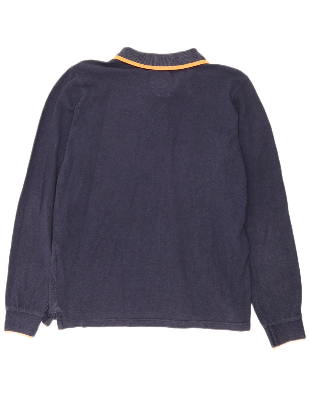 North Sails Mens Long Sleeve Polo Shirt Medium Navy Blue Cotton