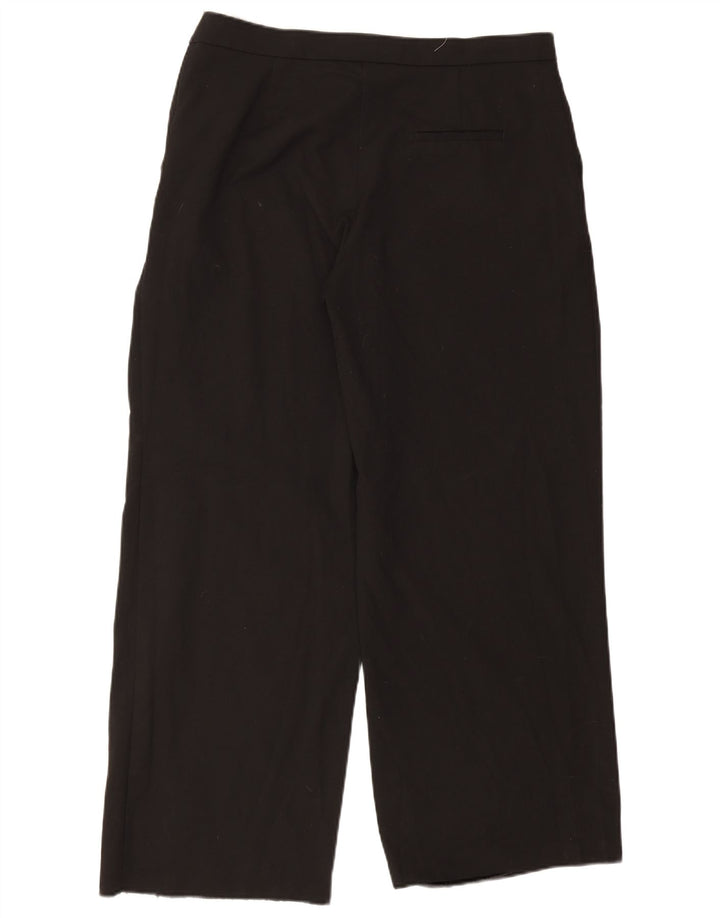 Zara Womens Straight Chino Trousers XL W32 L32 Black Polyester