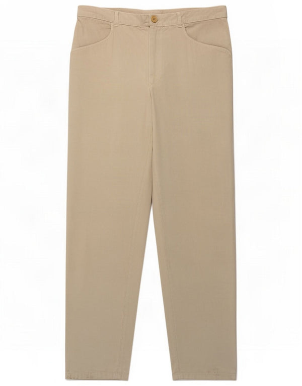 Pal Zileri Mens Slim Casual Trousers IT 50 Large W34 L32 Beige Cotton