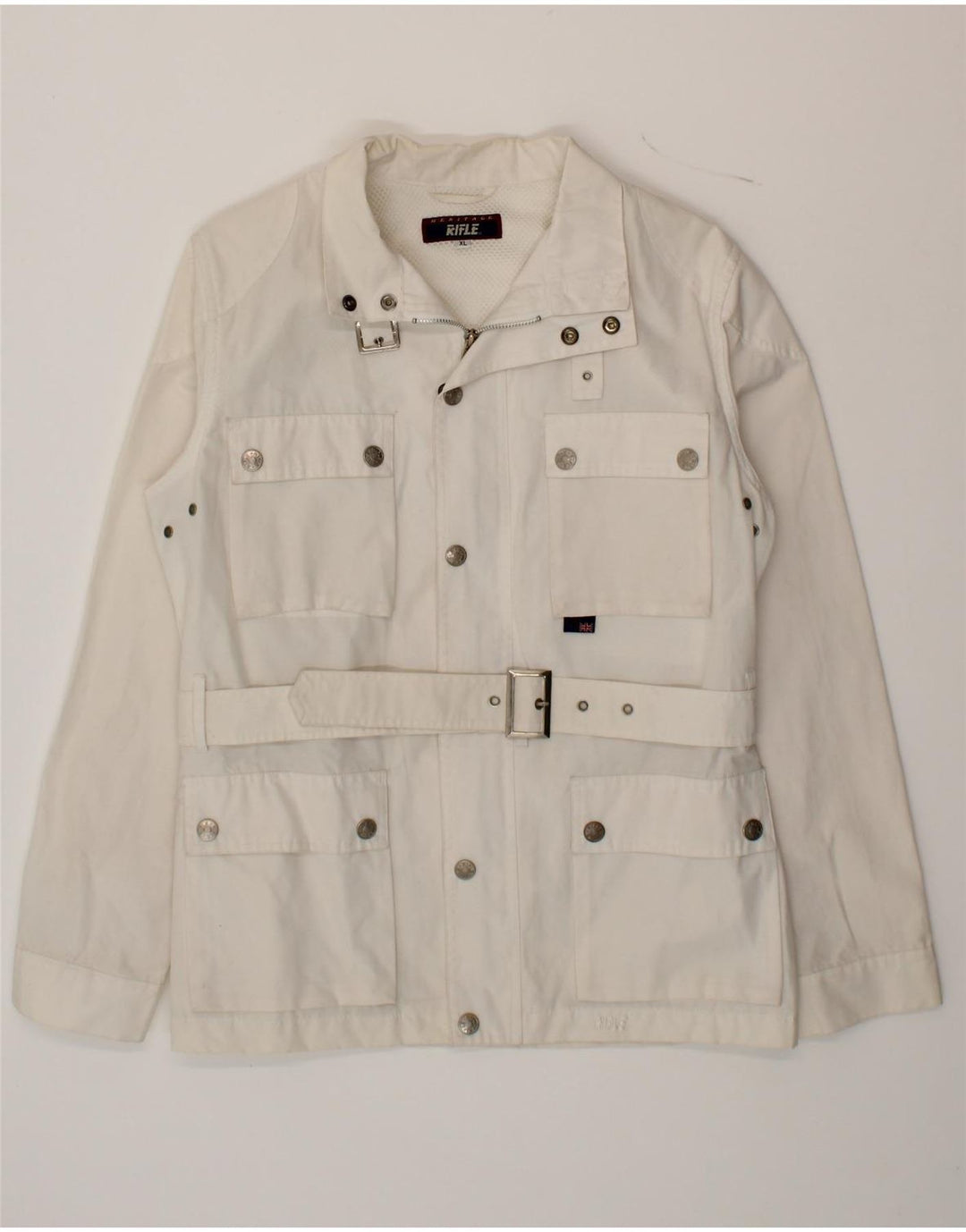 RIFLE Womens Heritage Utility Jacket UK 18 XL White Polyester Vintage Rifle and Second-Hand Rifle from Messina Hembry 