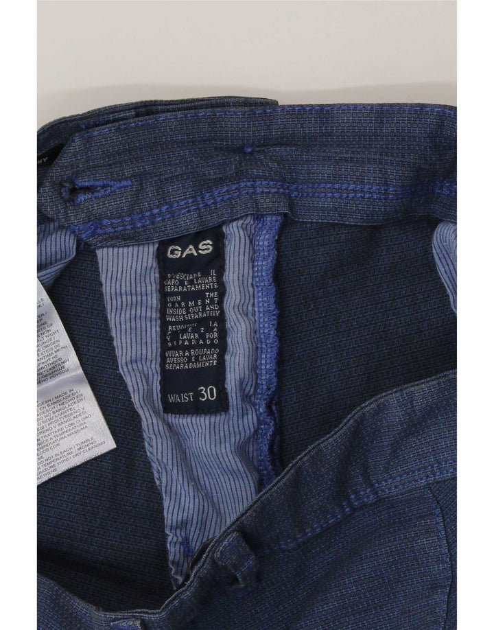 Gas Short Chino Homme W30 Bleu Marine Moyen Coton