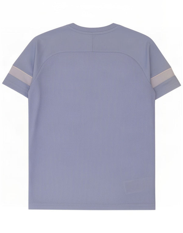 Nike Boys Dri Fit T-Shirt Top 10-11 Years Medium Blue Colourblock Poliester