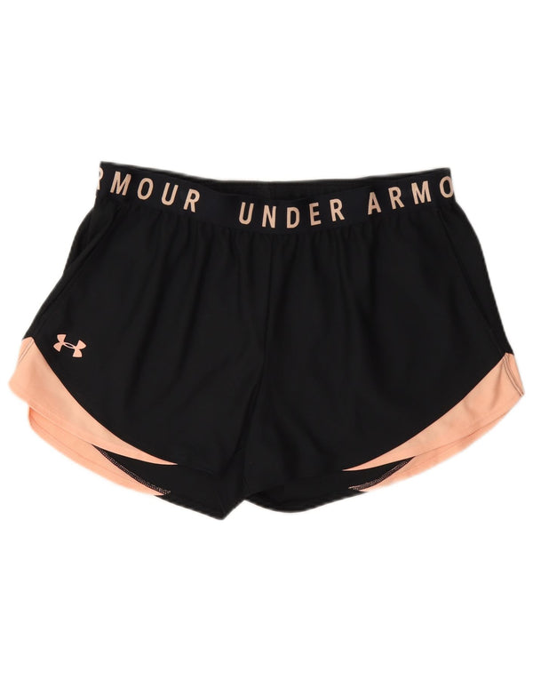 Pantaloni scurți sport Under Armour pentru femei Heat Gear Graphic UK 16 Large Black