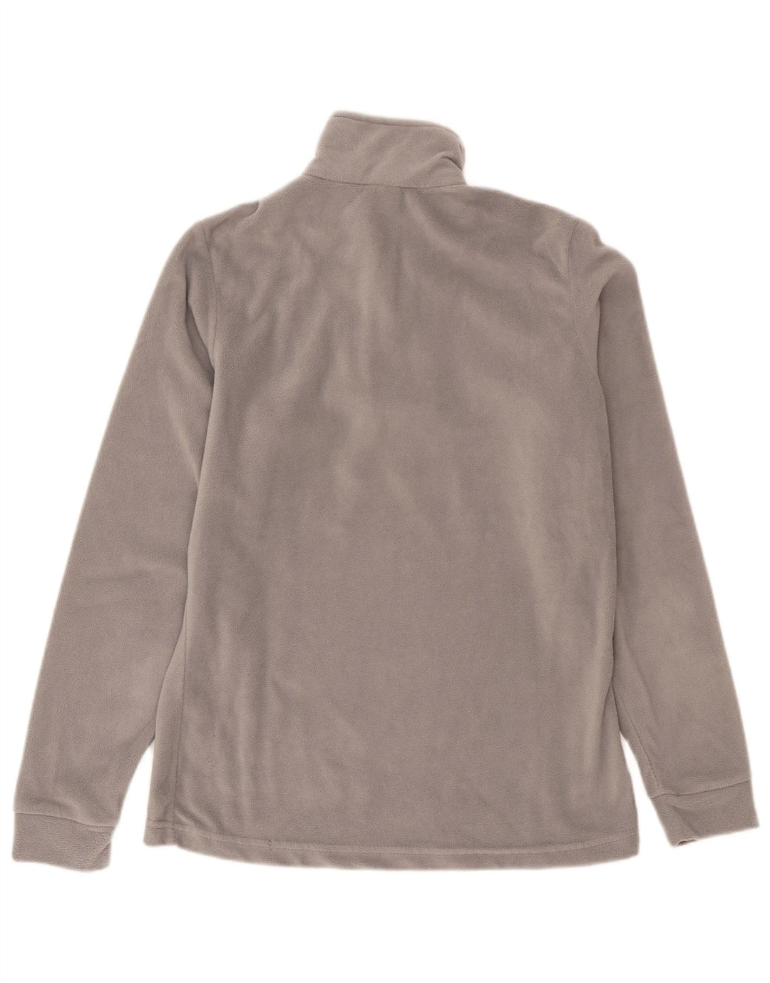 Brugi Womens Zip Neck Fleece Jumper UK 14 Medium Grey Polyester