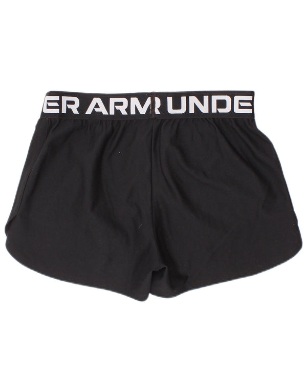 Pantaloni scurți sport Under Armour pentru fete Heat Gear Graphic 9-10 ani, mediu negru