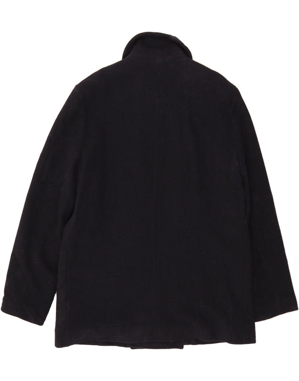 J. CREW Mens Pea Coat UK 42 XL Navy Blue Wool
