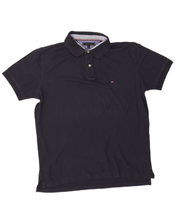 Polo da uomo Regular Fit Tommy Hilfiger XL in cotone blu navy