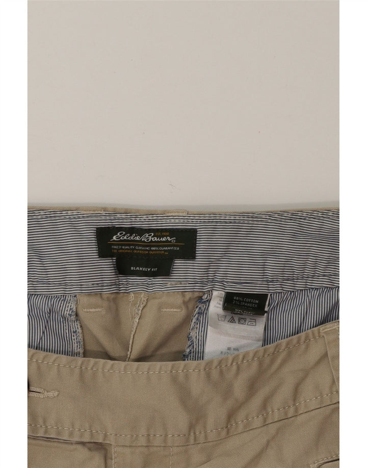 EDDIE BAUER Mens Blakely Fit Bermuda Shorts US 16 2XL W36  Beige Cotton Vintage Eddie Bauer and Second-Hand Eddie Bauer from Messina Hembry 