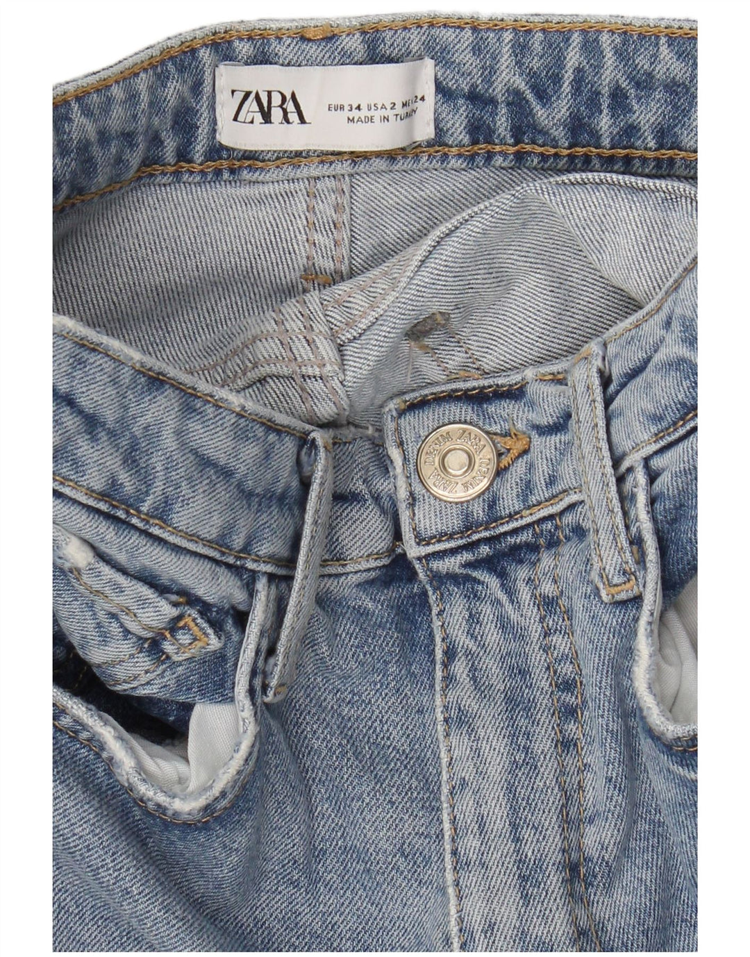 ZARA Womens Slim Jeans EU 34 2XS W24 L27 Blue