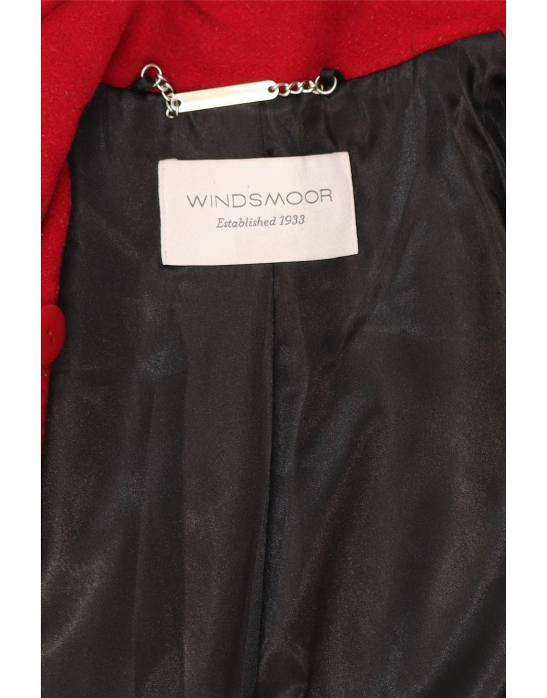 WINDSMOOR Womens Double Breasted Coat UK 12 Medium  Red Wool Vintage Windsmoor and Second-Hand Windsmoor from Messina Hembry 