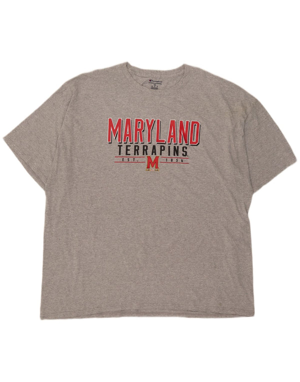 Champion Herren Maryland Terrapins Grafik T-Shirt Top 3XL Grau