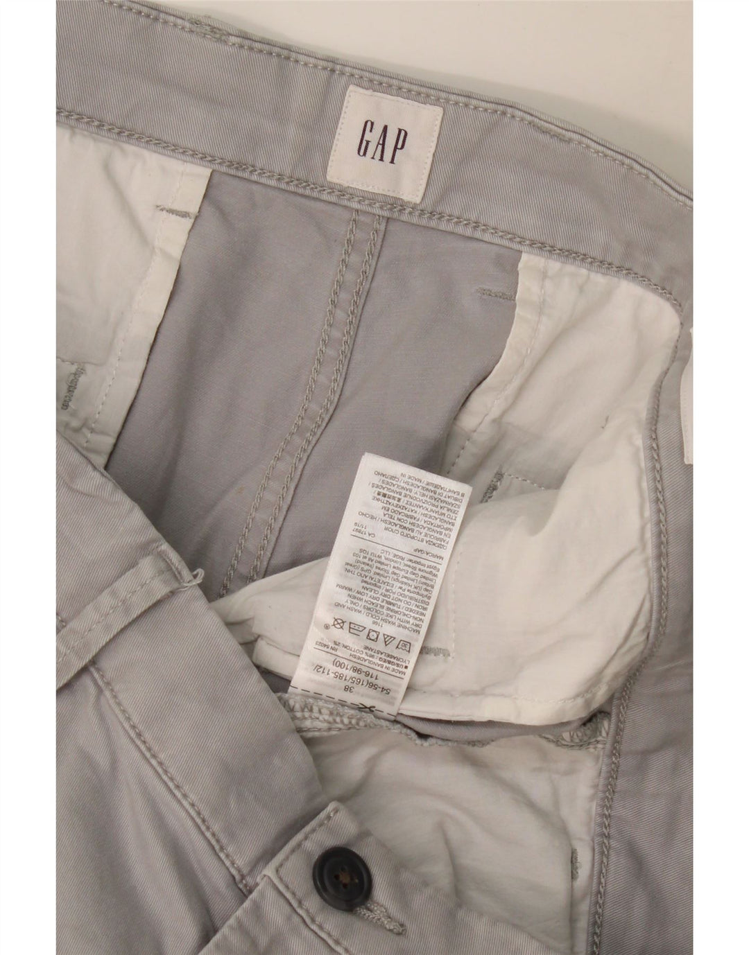 GAP Mens Chino Shorts W38 XL Grey Cotton