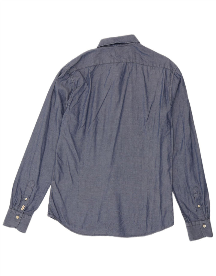 Scotch & Soda Mens Shirt Medium Blue Cotton