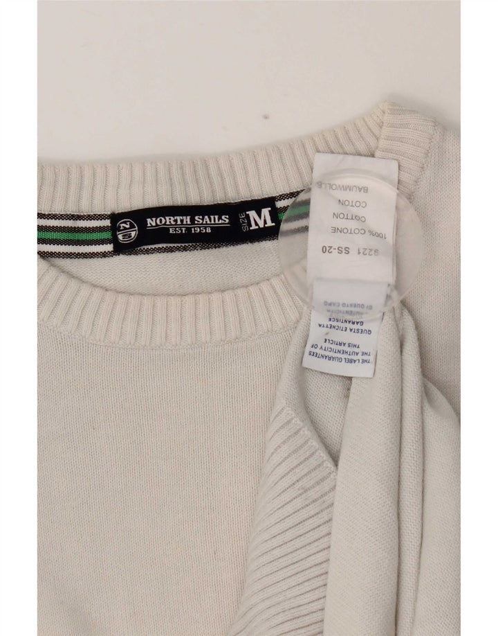 North Sails Womens Crew Neck Jumper Sweater UK 14 Medium Grey Cotton
