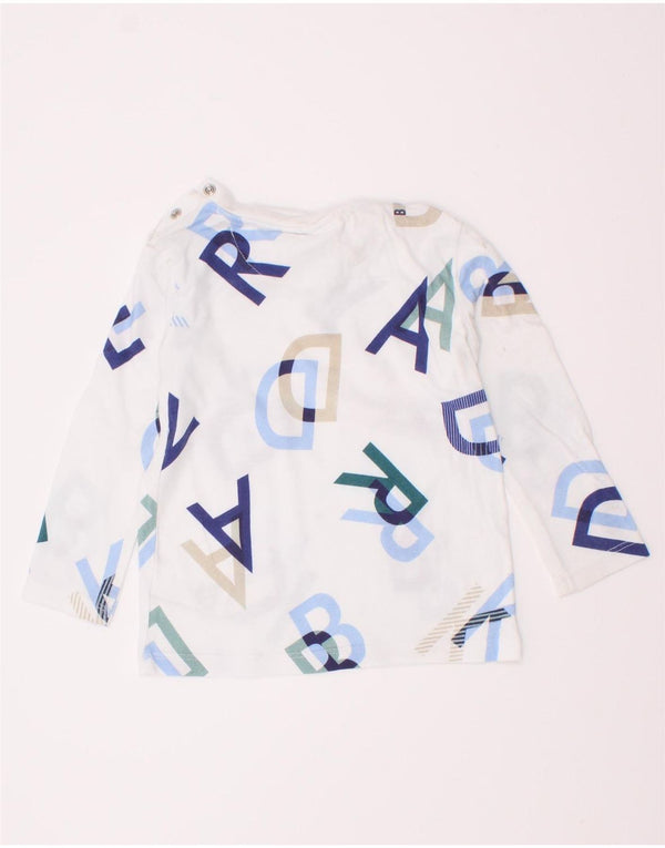 Ted Baker Baby Boys Γραφικό μπλουζάκι μακρυμάνικο 12-18 μηνών λευκό βαμβακερό