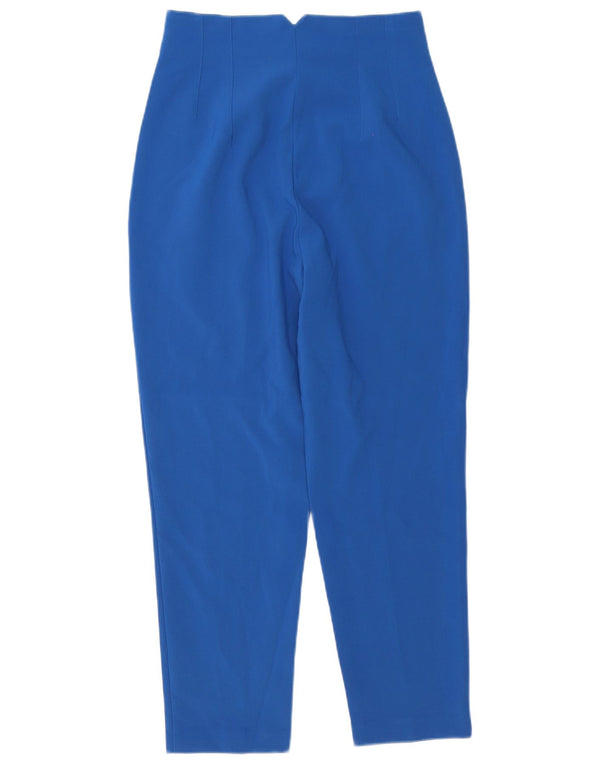 Calça casual feminina vintage cintura alta cônica W28 L27 azul