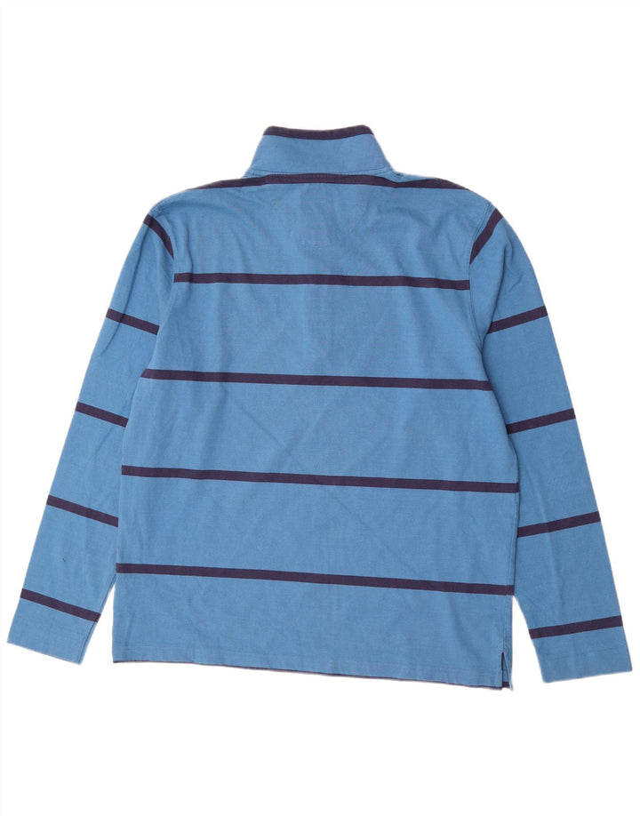 Marks & Spencer Herre Blue Harbor Sweatshirt Jumper Stor Blå Stribet