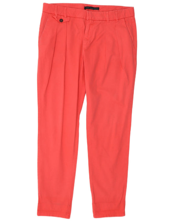 Zara Womens Pegged Chino Trousers Medium W28 L26 Pink