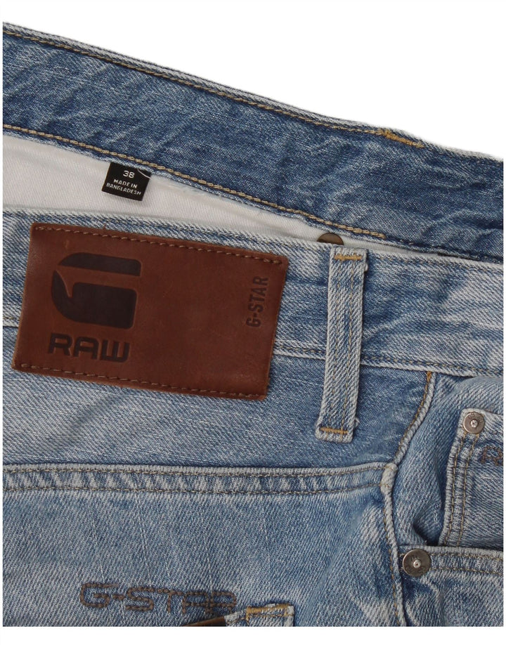 G-Star Mens 3301 Denim Shorts W38 XL Blue
